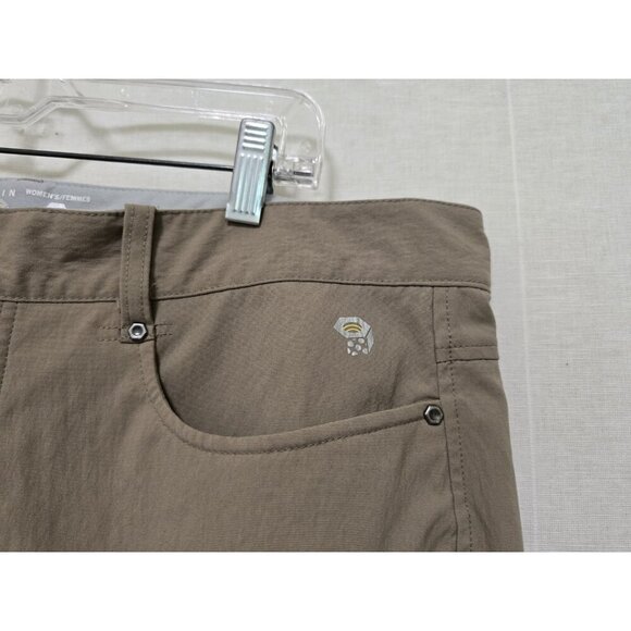 Mountain Hardwear Womens Hiking Pants Size 12 Nylon Stretch Tan Outdoors Pockets - Picture 5 of 6